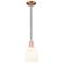 Arcadia Bella 6"W Copper Cord Hung Mini Pendant With White Shade