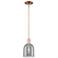 Arcadia Bella 6"W Copper Stem Hung Mini Pendant With Light Smoke Shade