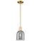Arcadia Bella 6"W Gold Stem Hung Mini Pendant w/ Light Smoke Shade
