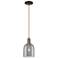Arcadia Bella 6"W Oiled Bronze Cord Mini Pendant w/ Light Smoke Shade