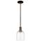 Arcadia Bella 6"W Oiled Bronze Stem Hung Mini Pendant w/ Clear Shade