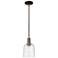 Arcadia Bella 6"W Oiled Bronze Stem Hung Mini Pendant w/ Seedy Shade