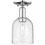 Arcadia Bella 6"W Polished Chrome Semi.Flush Mount With Seedy Shade