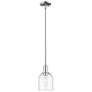 1_Arcadia Bella 6"W Polished Nickel Stem Mini Pendant w/ Clear Shade