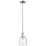 1_Arcadia Bella 6"W Polished Nickel Stem Mini Pendant w/ Seedy Shade