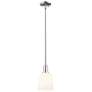 1_Arcadia Bella 6"W Polished Nickel Stem Mini Pendant w/ White Shade