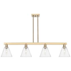 Arcadia Berkshire 51"W 4-Lt Bronze Stem Island Light w/ Seedy Shade
