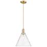 1_Arcadia Berkshire Glass 12"W Bronze Cord Mini Pendant w/ Clear Shade