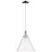 Arcadia Berkshire Glass 12"W Chrome Cord Mini Pendant w/ Clear Shade