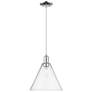 Arcadia Berkshire Glass 12"W Chrome Cord Mini Pendant w/ Seedy Shade