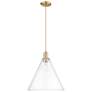 1_Arcadia Berkshire Glass 16"W Bronze Cord Mini Pendant w/ Clear Shade