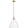 Arcadia Berkshire Glass 16"W Bronze Stem Mini Pendant w/ Seedy Shade