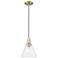 Arcadia Berkshire Glass 8"W Brass Cord Mini Pendant w/ Seedy Shade