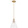 1_Arcadia Berkshire Glass 8"W Bronze Cord Mini Pendant w/ Clear Shade