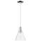 Arcadia Berkshire Glass 8"W Chrome Cord Mini Pendant w/ Clear Shade