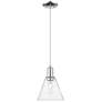 Arcadia Berkshire Glass 8"W Chrome Cord Mini Pendant w/ Seedy Shade