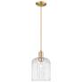 Arcadia Bridal Veil 8"W Bronze Cord Mini Pendant w/ Clear Shade