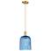 Arcadia Bridal Veil 8"W Bronze Cord Pendant w/ Princess Blue Shade