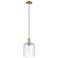 Arcadia Bridal Veil 8"W Bronze Stem Mini Pendant w/ Clear Shade