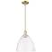 Arcadia Bristol 12"W Brass Stem Hung Mini Pendant With Clear Shade