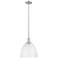 Arcadia Bristol 12"W Brushed Nickel Stem Mini Pendant w/ Seedy Shade