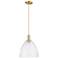 Arcadia Bristol 12"W Champagne Bronze Cord Mini Pendant w/ Seedy Shade