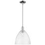 Arcadia Bristol 12"W Chrome Stem Hung Mini Pendant w/ Seedy Shade