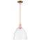 Arcadia Bristol 12"W Copper Stem Hung Mini Pendant With Clear Shade