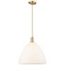 1_Arcadia Bristol 16"W Bronze Cord Mini Pendant w/ Matte White Shade