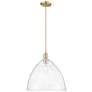 1_Arcadia Bristol 16"W Champagne Bronze Cord Mini Pendant w/ Seedy Shade