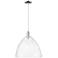 Arcadia Bristol 16"W Chrome Cord Hung Mini Pendant w/ Seedy Shade