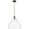 Arcadia Bristol 16"W Oiled Bronze Cord Mini Pendant w/ Seedy Shade