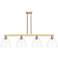 Arcadia Bristol 52"W 4 Light Bronze Stem Island Light w/ Clear Shade