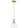 Arcadia Bristol 8"W Champagne Bronze Cord Mini Pendant w/ Clear Shade