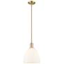 Arcadia Bristol 9"W Bronze Stem Mini Pendant w/ Matte White Shade