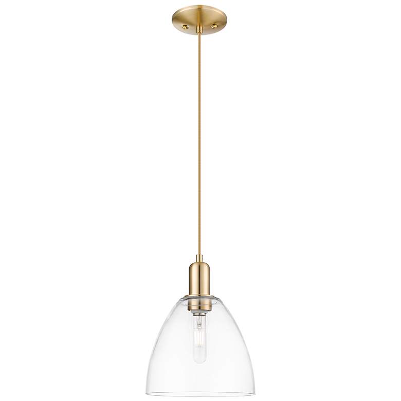 Image 1 Arcadia Bristol 9"W Champagne Bronze Cord Mini Pendant w/ Clear Shade