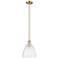 Arcadia Bristol 9"W Champagne Bronze Stem Mini Pendant w/ Seedy Shade