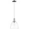 Arcadia Bristol 9"W Chrome Cord Hung Mini Pendant w/ Clear Shade