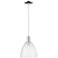 Arcadia Bristol 9"W Chrome Cord Hung Mini Pendant w/ Seedy Shade