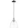 Arcadia Bristol 9"W Chrome Stem Hung Mini Pendant w/ Clear Shade
