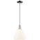 Arcadia Bristol 9"W Chrome Stem Hung Mini Pendant w/ Matte White Shade