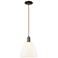 Arcadia Bristol 9"W Oiled Bronze Cord Pendant w/ Matte White Shade