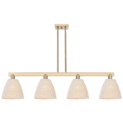 Arcadia Bristol Natural 52"W 4 Light Bronze Stem Island Light