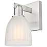 1_Arcadia Brookfield 11"H Brushed Satin Nickel Sconce With White Shade