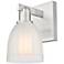 Arcadia Brookfield 11"H Brushed Satin Nickel Sconce With White Shade