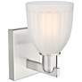 2_Arcadia Brookfield 11"H Brushed Satin Nickel Sconce With White Shade more views
