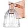 Arcadia Brookfield 11" High Antique Copper Sconce With Clear Shade