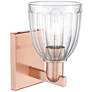 2_Arcadia Brookfield 11" High Antique Copper Sconce With Clear Shade more views