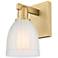 Arcadia Brookfield 11" High Brushed Brass Sconce With White Shade