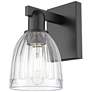 1_Arcadia Brookfield 11" High Matte Black Sconce With Clear Shade
